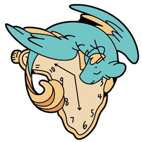 Origins2022-02 Melting Clock Dragon Starter Pin